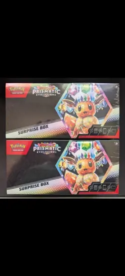 Pokemon TCG Scarlet & Violet Prismatic Evolutions Surprise Box (Lot of 2) SEALED - Image 1