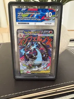 Pokemon TCG: Mega Charizard X EX 023 - UPC Promo - Ace 10 - Grade Guard Included - Image 1