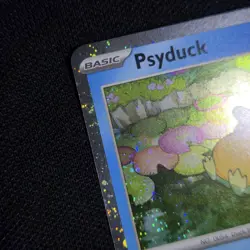 TRIPLE SWIRLS 🌀💫 Psyduck 007 Mega Cosmos Holo Promo Nintendo Pokemon Card - Image 2