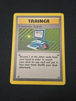 Computer Search 071/102 Base Set Regular Black Star Rare WOTC Pokemon TCG LP - Image 1