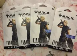 Wizards of the Coast MTG Final Fantasy Play Booster Pack Lot 4x (14 Cards) - Image 1