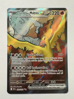 Pokemon TCG - Team Rocket's Moltres ex - Destined Rivals 208/182 Ultra Rare Holo - Image 1