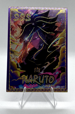 Sasuke Uchiha #SSS-001, 025/128 Foil; Naruto Phantom Cards Series 1 CCG - Image 1