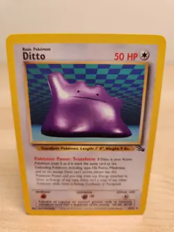 Ditto Fossil Pokemon Card 18/62 Rare - Image 1
