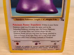 Ditto Fossil Pokemon Card 18/62 Rare - Image 3