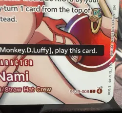 Round 1 One Piece Nami ST-29-008 English Promo Card. See description - Image 5