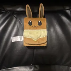 POKEMON Eevee PLUSH Flip Top DECK BOX 60ct Standard Size Card Case UNUSED - Image 1