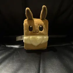 POKEMON Eevee PLUSH Flip Top DECK BOX 60ct Standard Size Card Case UNUSED - Image 2