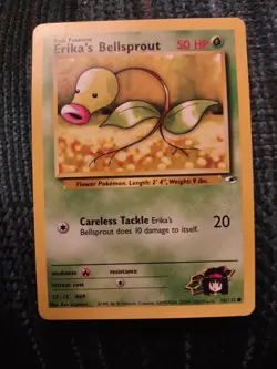 Pokemon Card Gym Heroes 76/132 ERIKA'S BELLSPROUT Unlimited WOTC NM - Image 1