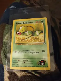 Pokemon Card Gym Heroes 76/132 ERIKA'S BELLSPROUT Unlimited WOTC NM - Image 3