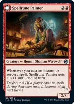 NM Foil - Spellrune Painter [MID - 160] Innistrad: Midnight Hunt - Image 1