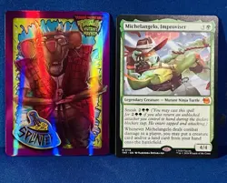 MTG, Michaelagelo, Improviser (M) TMT 0119 + (BONUS) SPLINTER 🧬 HOLO REFRACTOR - Image 1