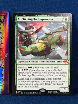 MTG, Michaelagelo, Improviser (M) TMT 0119 + (BONUS) SPLINTER 🧬 HOLO REFRACTOR - Image 4