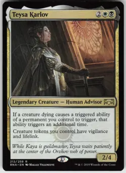 Teysa Karlov 212 Rare Ravnica Allegiance Magic: The Gathering Lightly Played - Image 1