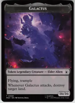 Galactus // Squirrel Double-Sided Token Marvel Super Heroes Magic Gathering NM - Image 1