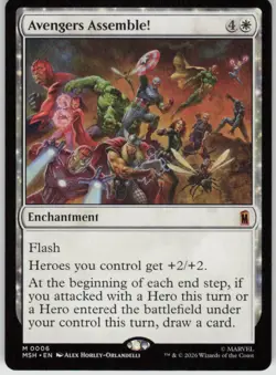 Avengers Assemble! 6 Mythic Marvel Super Heroes Magic: The Gathering Near Mint - Image 1