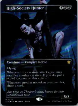 Foundations #384 High-Society Hunter (Borderless) (Mana Foil) - Image 1