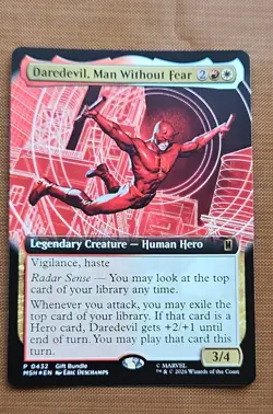 Daredevil, Man Without Fear (Extended Art) Foil Unique Promos, MTG **NEW** - Image 1