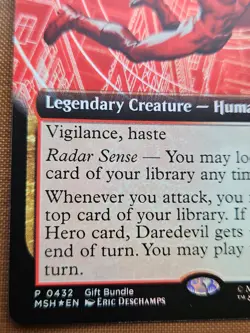 Daredevil, Man Without Fear (Extended Art) Foil Unique Promos, MTG **NEW** - Image 2