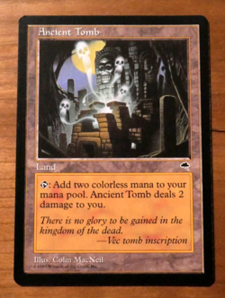 MTG Tempest ANCIENT TOMB *Near-Mint * NM old frame/1st printing - Image 1