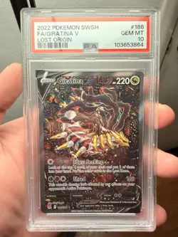 Pokemon 2022 Giratina V 186/196 Alt Art Lost Origin GEM MINT PSA 10 - Image 1