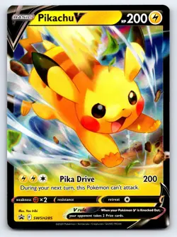 Pikachu V SWSH285 Holo Promo Sword & Shield Promo Pokemon Near Mint - Image 1