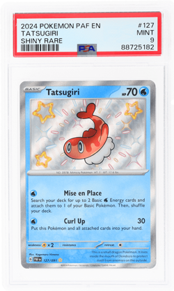 2024 Pokemon Scarlet and Violet Paldean Fates Tatsugiri Shiny Rare #127 PSA 9 - Image 1