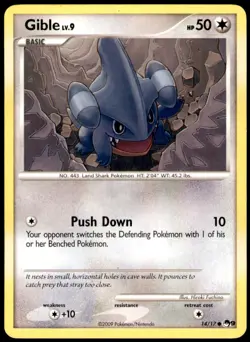 Gible 14/17 Common POP Series 9 Pokemon Heavily Played - Image 1