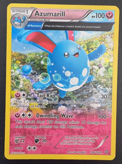 Pokemon TCG Azumarill 104/160 Holo Rare Primal Clash Holo LP - Image 1