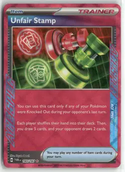 Unfair Stamp 165/167 Twilight Masquerade Ace Spec Pokemon English Card (LP) - Image 1