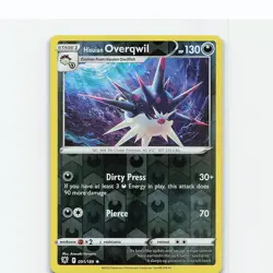 Hisuian Overqwil 091/189 Rare Astral Radiance Pokemon Reverse Holo Near Mint - Image 1