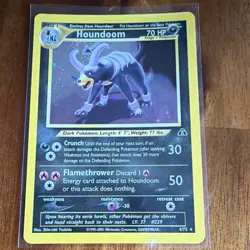 Pokemon TCG Neo Discovery Houndoom Holo Rare Holo #4/75 EN 70 HP - Image 1