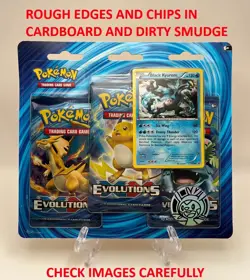 (402994) Pokemon XY Evolutions Black Kyurem 3-Pack Blister - Factory Sealed - Image 2