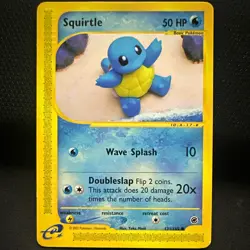 Pokemon TCG Expedition Base Set Squirtle 131/165 Common Regular Eng 2002 50HP - Image 1