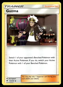 Guzma 115/147 Uncommon Burning Shadows Pokemon Lightly Played - Image 1