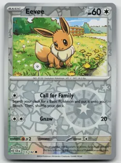 Eevee 113/142 Common Stellar Crown Pokemon Reverse Holo - Image 1