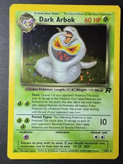 Pokemon TCG Dark Arbok Team Rocket Holo Rare Unlimited English 2/82 LP - Image 1