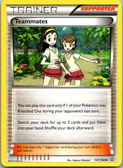 Teammates 141/160 Uncommon Primal Clash Pokemon Lightly Played - Image 1