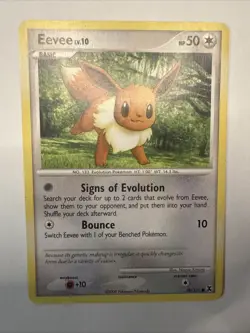 Pokemon Eevee Common 59/111 Rising Rivals Basic 50 HP - Image 1