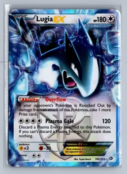 Lugia EX (Team Plasma) 102/113 Holo Ultra Rare Legendary Treasures Pokemon LP - Image 1