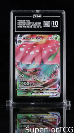 Venusaur Vmax SWSH102 Holo Venusaur Vmax Battle Box Pokemon Tag 10 Gem Mint - Image 1