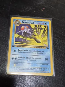 Tentacruel LP 44/62 1st Edition Fossil Pokemon TCG Regular - Image 1