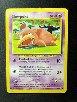 SLOWPOKE 73/111 COMMON NEO GENESIS POKEMON UNLIMITED HEAVILY PLAYED - Image 1