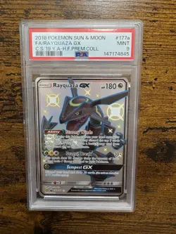 RAYQUAZA GX PSA 9 2018 POKEMON SUN & MOON CELESTIAL STORM #177A FULL ART PSA 9 - Image 1
