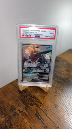 RAYQUAZA GX PSA 9 2018 POKEMON SUN & MOON CELESTIAL STORM #177A FULL ART PSA 9 - Image 3