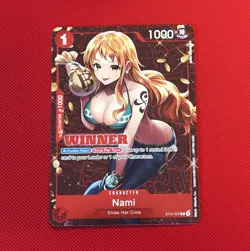 Bandai One Piece Card Game Nami ST01-007 Winner Special Character Foil English - Image 1