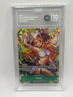 Nami (Alt Art) The Azure Sea's Seven EB04 OP14-031 EN One Piece TAG 10 GEM MINT - Image 1