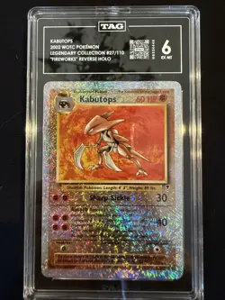 Kabutops 27/110 Legendary Collection Reverse Holo (Fireworks) TAG 6 EX MINT - Image 2