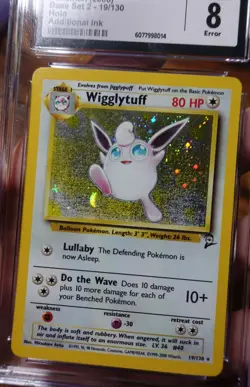 Wigglytuff 19/130 CGC 8 Additional Ink Error Misprint Pokemon Card Graded - Image 3