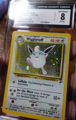 Wigglytuff 19/130 CGC 8 Additional Ink Error Misprint Pokemon Card Graded - Image 4
